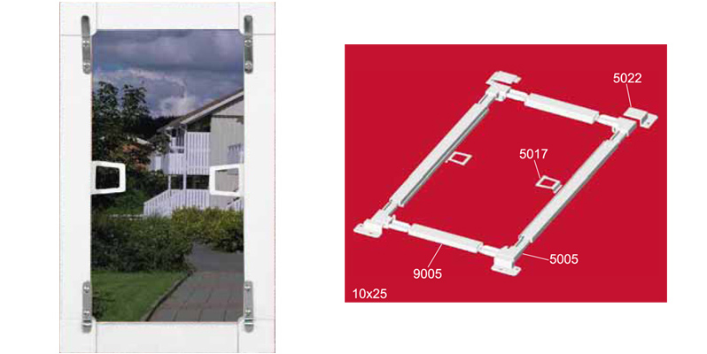 Tırnaklı sabit sineklik 10x25